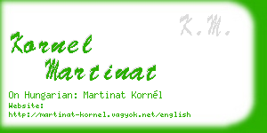 kornel martinat business card